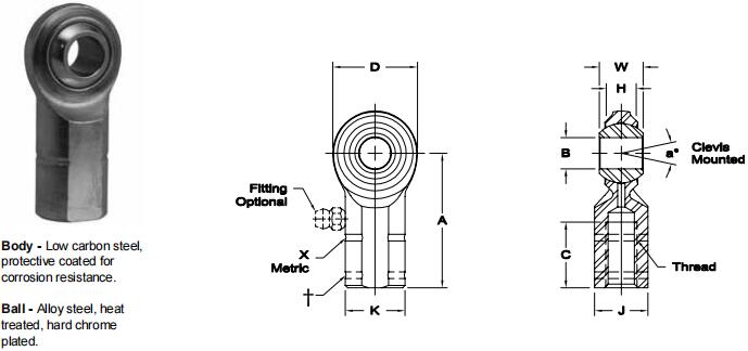 AURORACG-M16關節(jié)軸承圖紙
