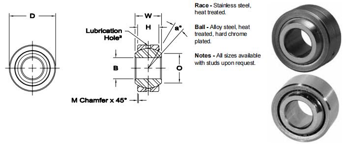 AURORASIB-6關(guān)節(jié)軸承圖紙